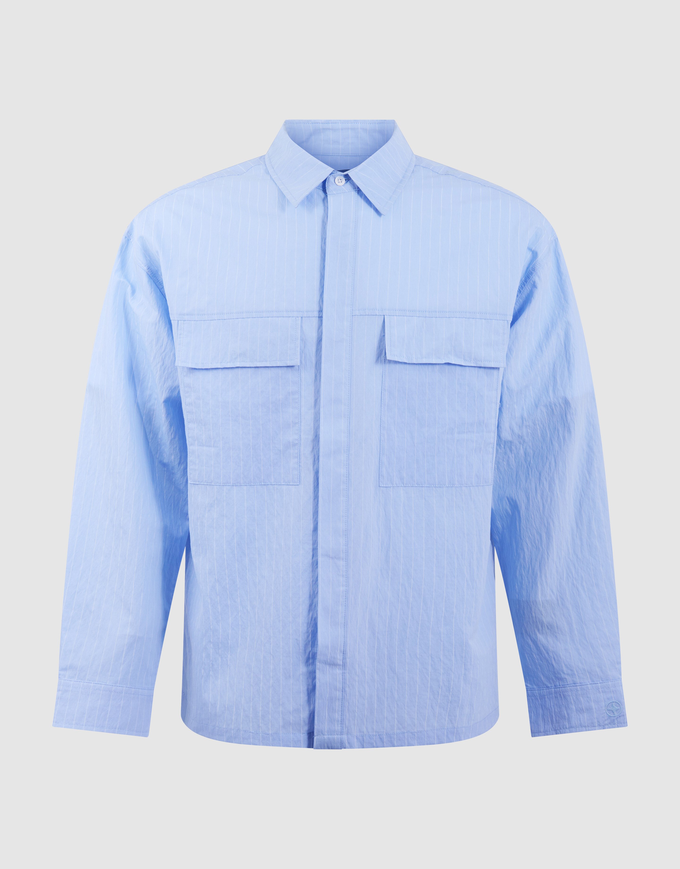 Relaxed Fit Nadelstreifenhemd Hellblau SHOEBY MEN