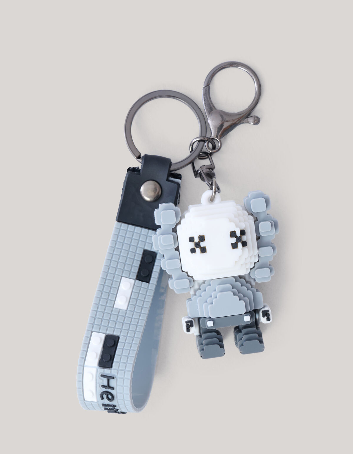 Block Schl&uuml;sselanh&auml;nger Grau SHOEBY ACCESSOIRES