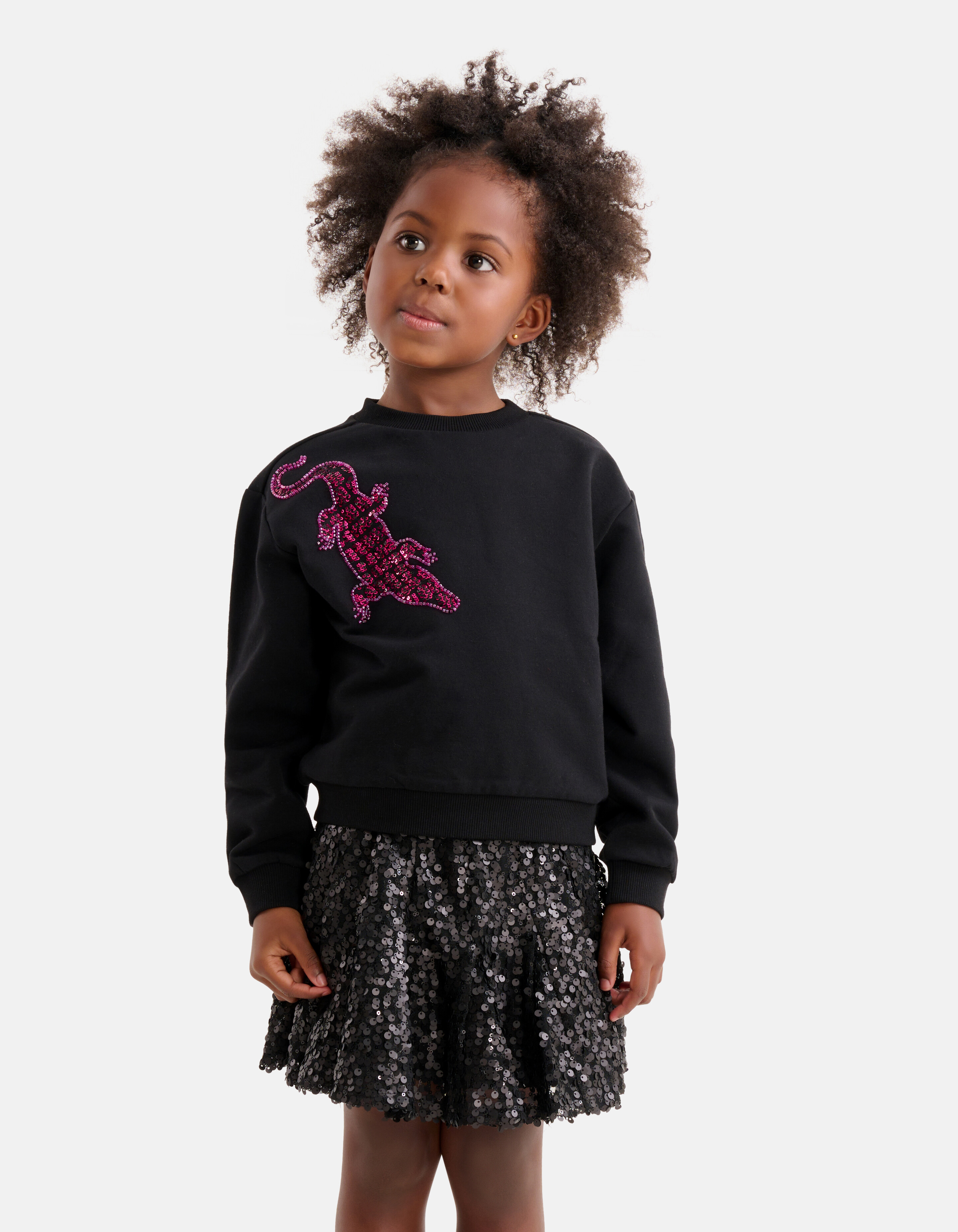Pailletten-Pullover Schwarz von Nicolette SHOEBY GIRLS