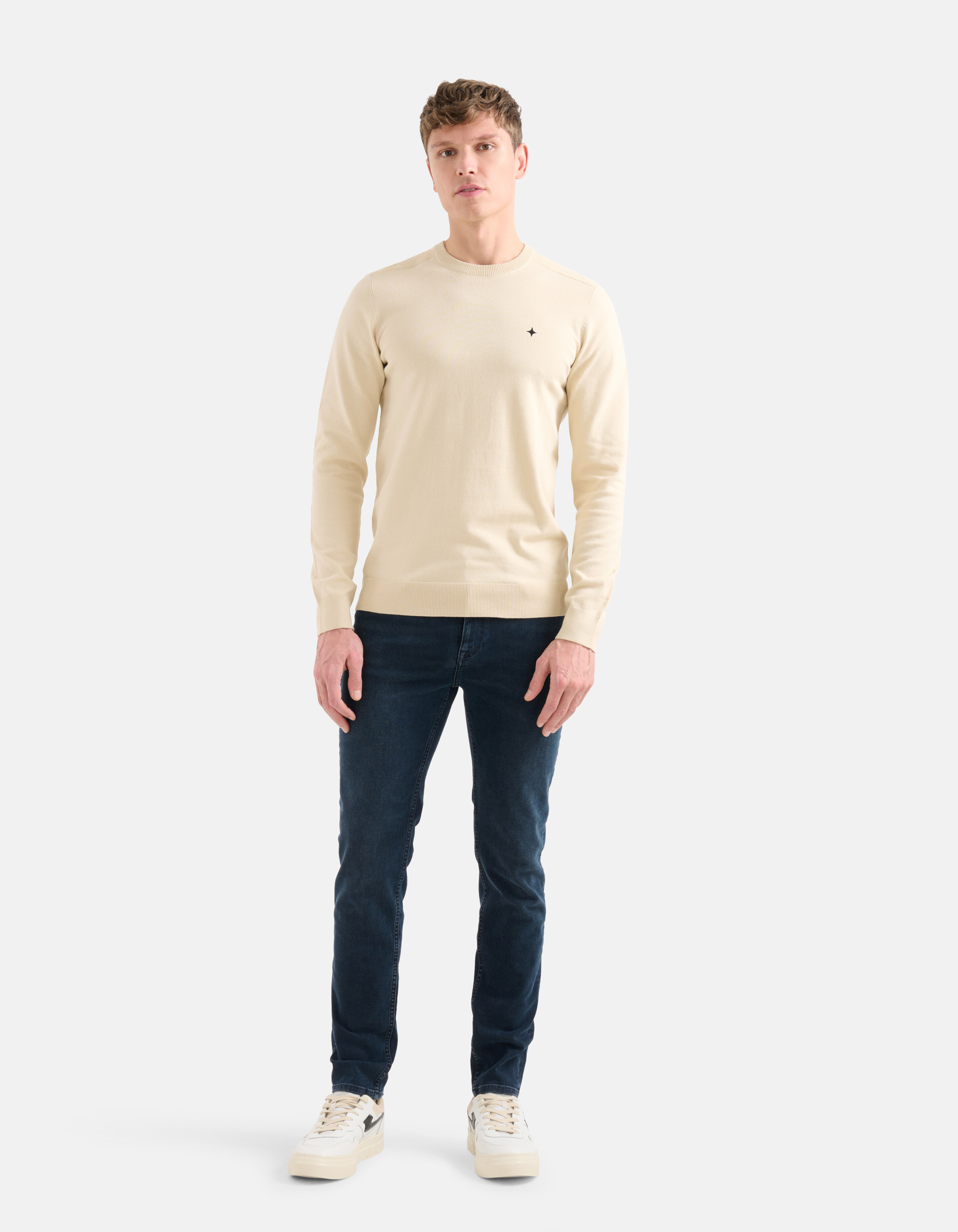 Rippenpullover Beige SHOEBY MEN
