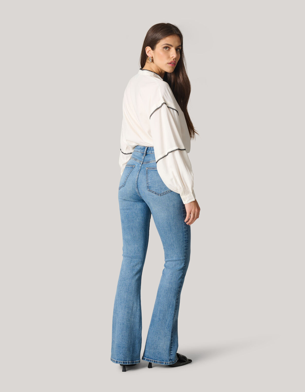 Stickerei Bluse Wit SHOEBY WOMEN