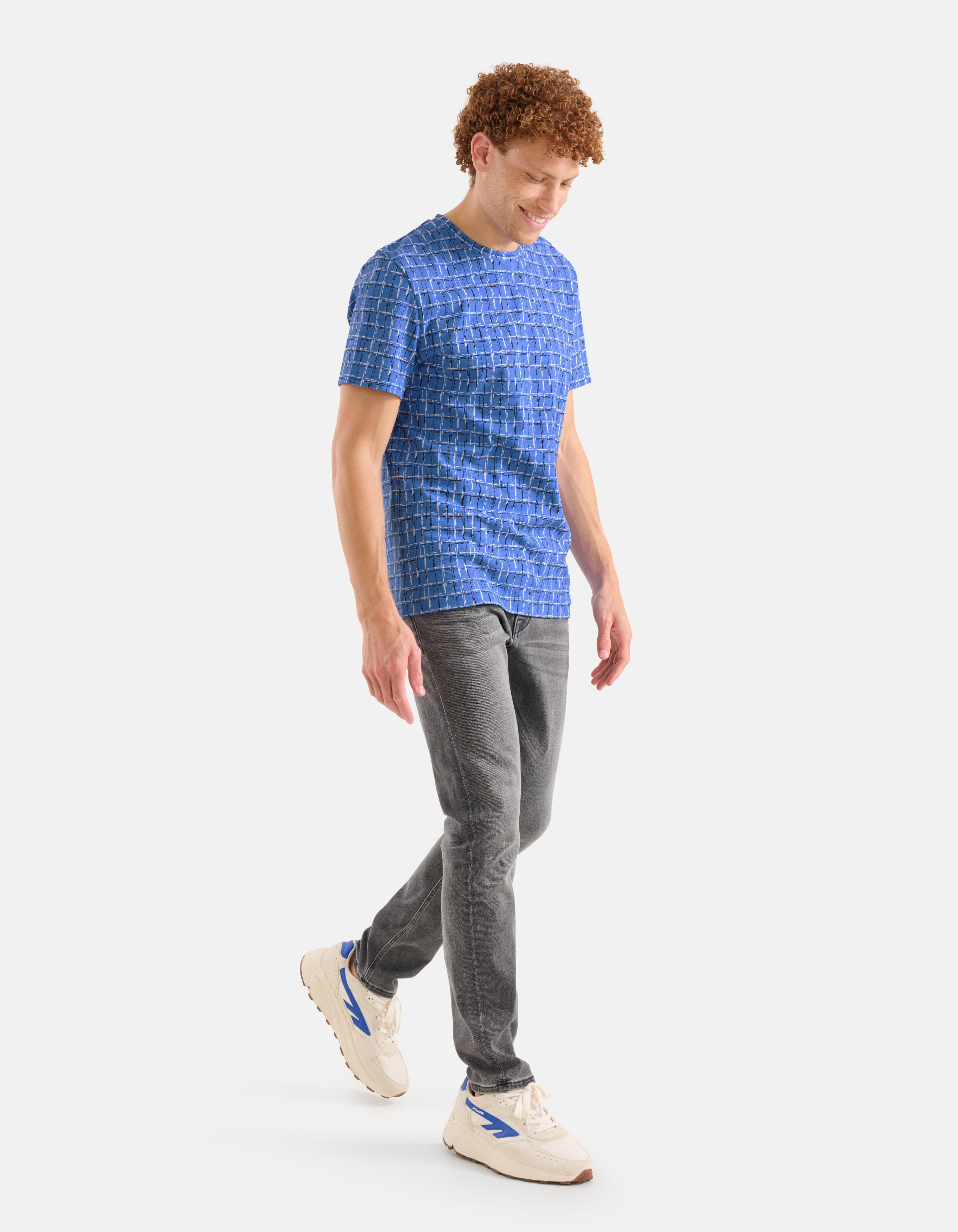 Bedrucktes T-shirt Blau SHOEBY MEN