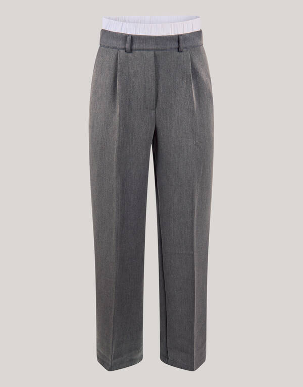 Hose mit doppeltem Bund Dunkelgrau SHOEBY WOMEN