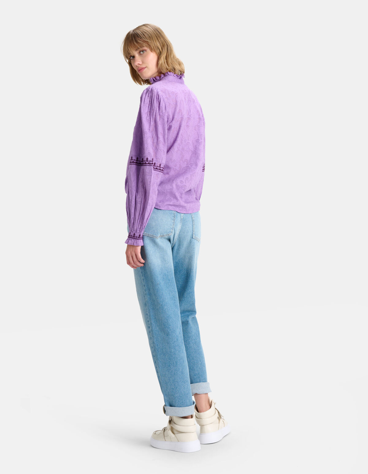 Jacquardbluse aus Baumwolle SHOEBY WOMEN
