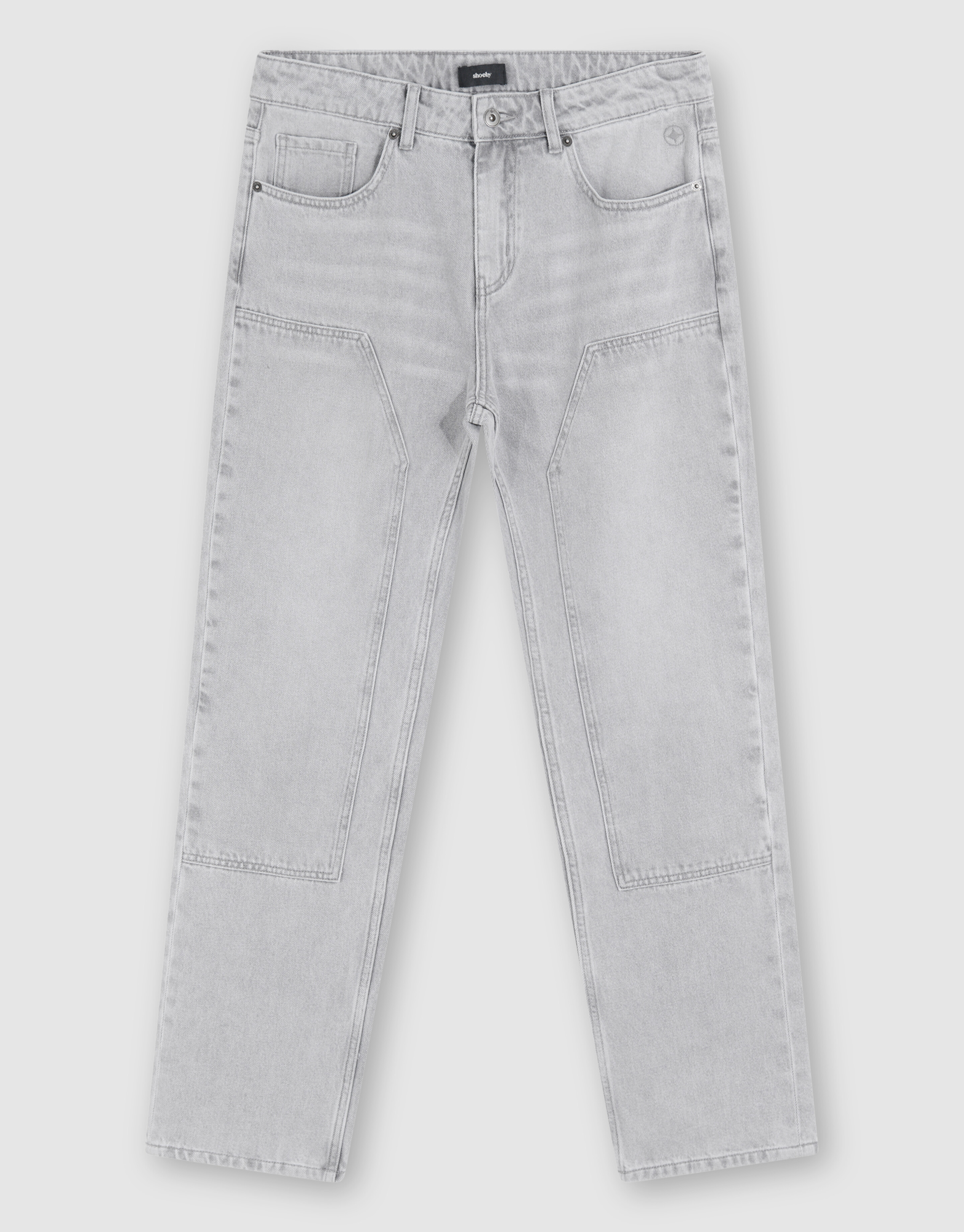 Lockere Tapered Fit Jeans Hellgrau L32 SHOEBY MEN