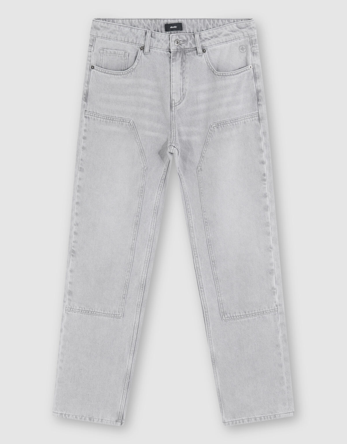 Lockere Tapered Fit Jeans Hellgrau L32 SHOEBY MEN