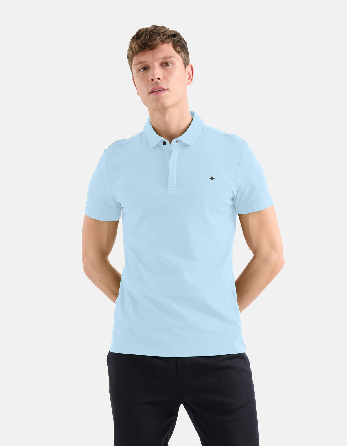 Jersey Poloshirt hellblau SHOEBY MEN