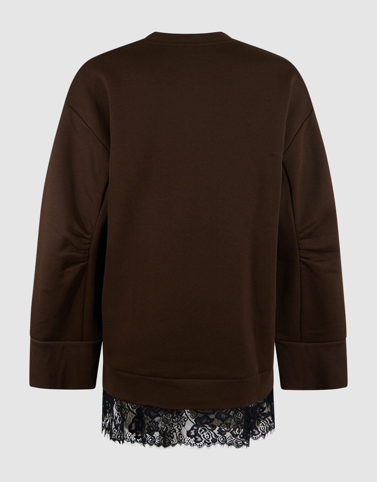 Kanten Oversized Sweater Dunkelbraun SHOEBY WOMEN