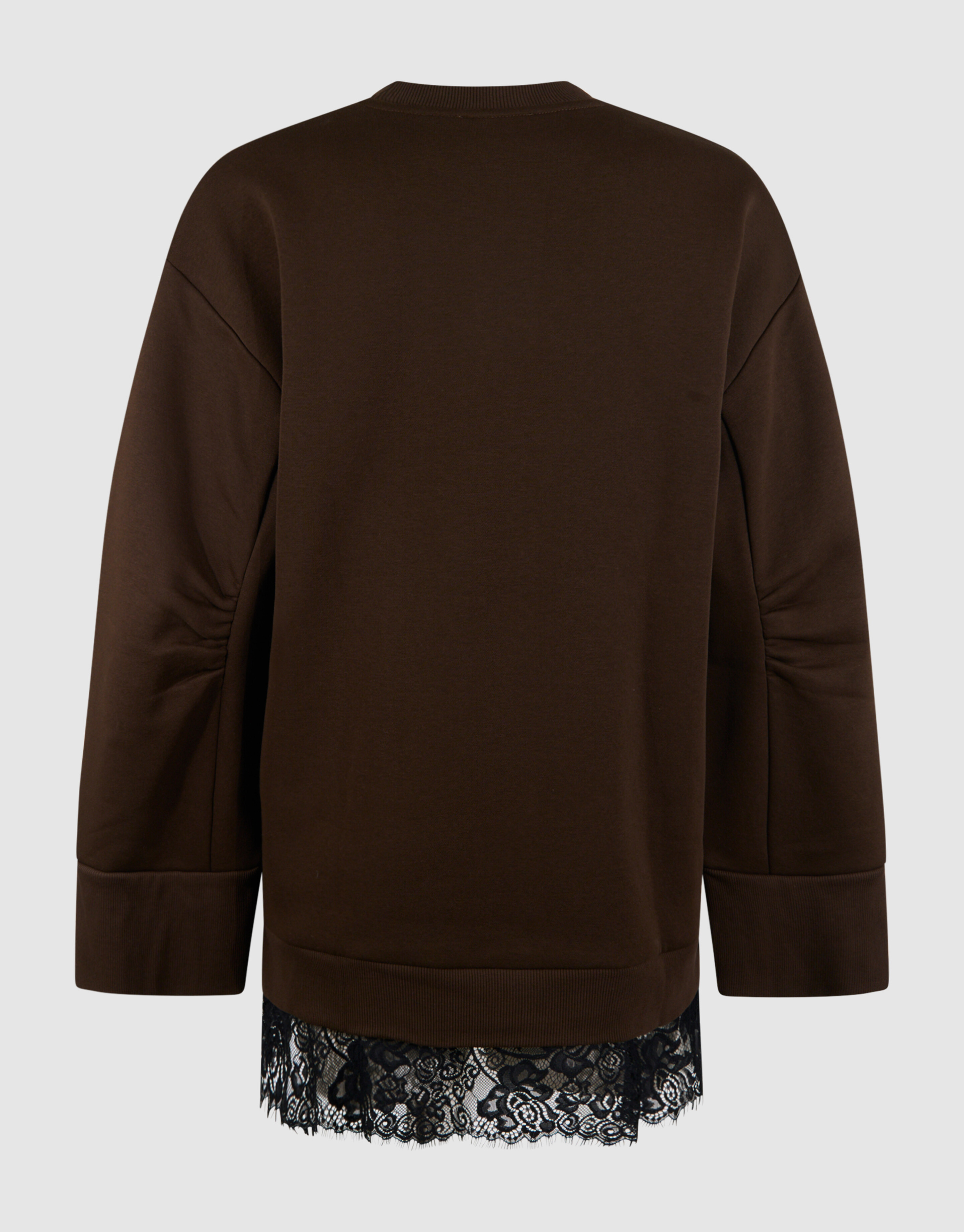 Kanten Oversized Sweater Dunkelbraun SHOEBY WOMEN