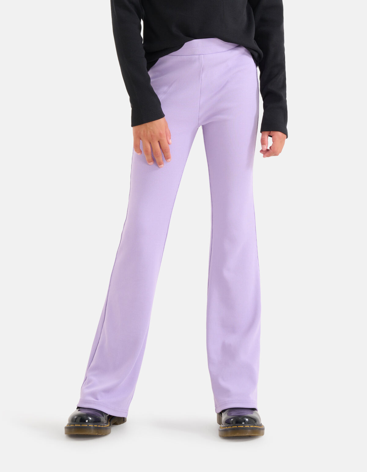Ausgestellte Rippen-Leggings Lila SHOEBY GIRLS