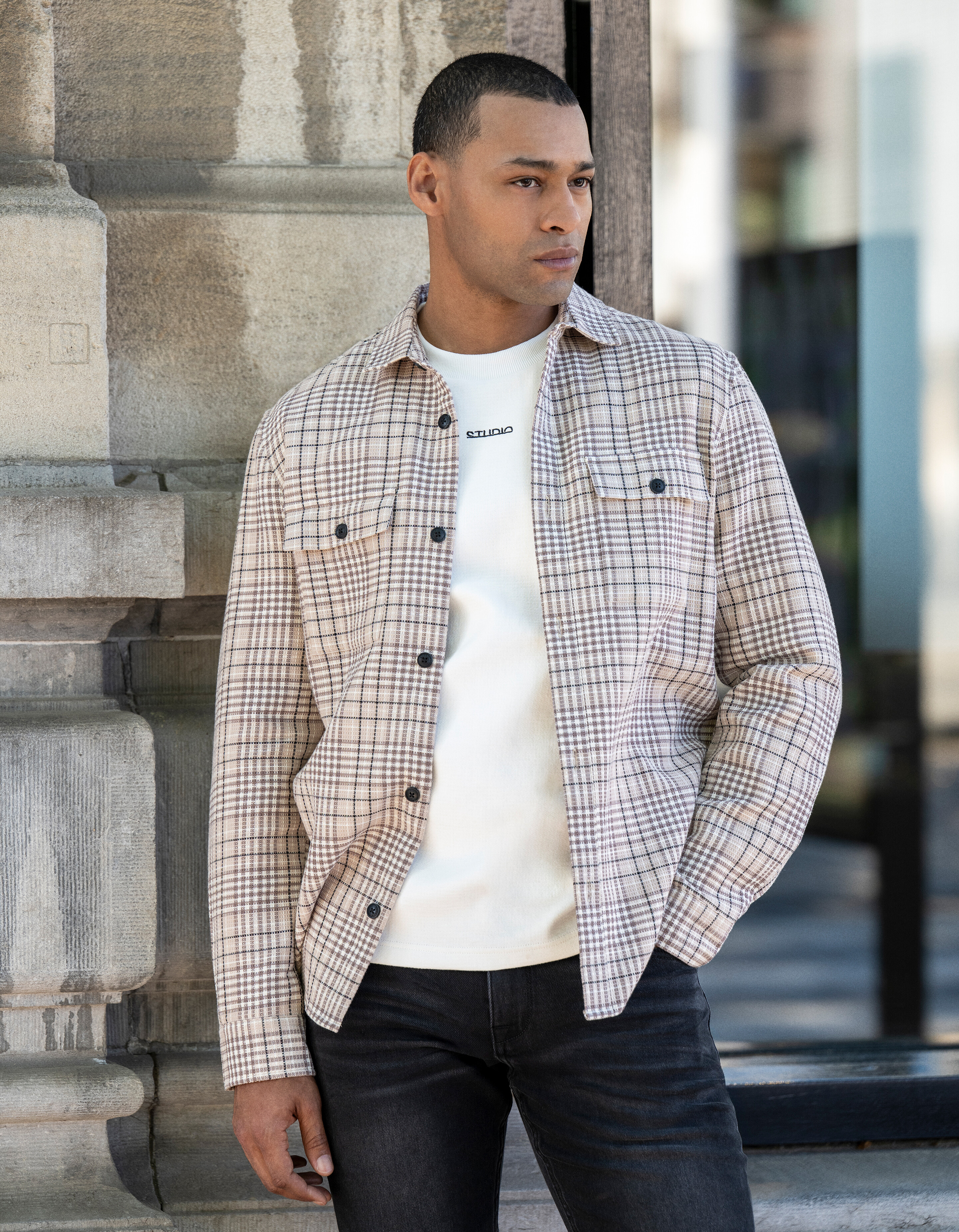 Ruiten Overshirt Sand SHOEBY MEN