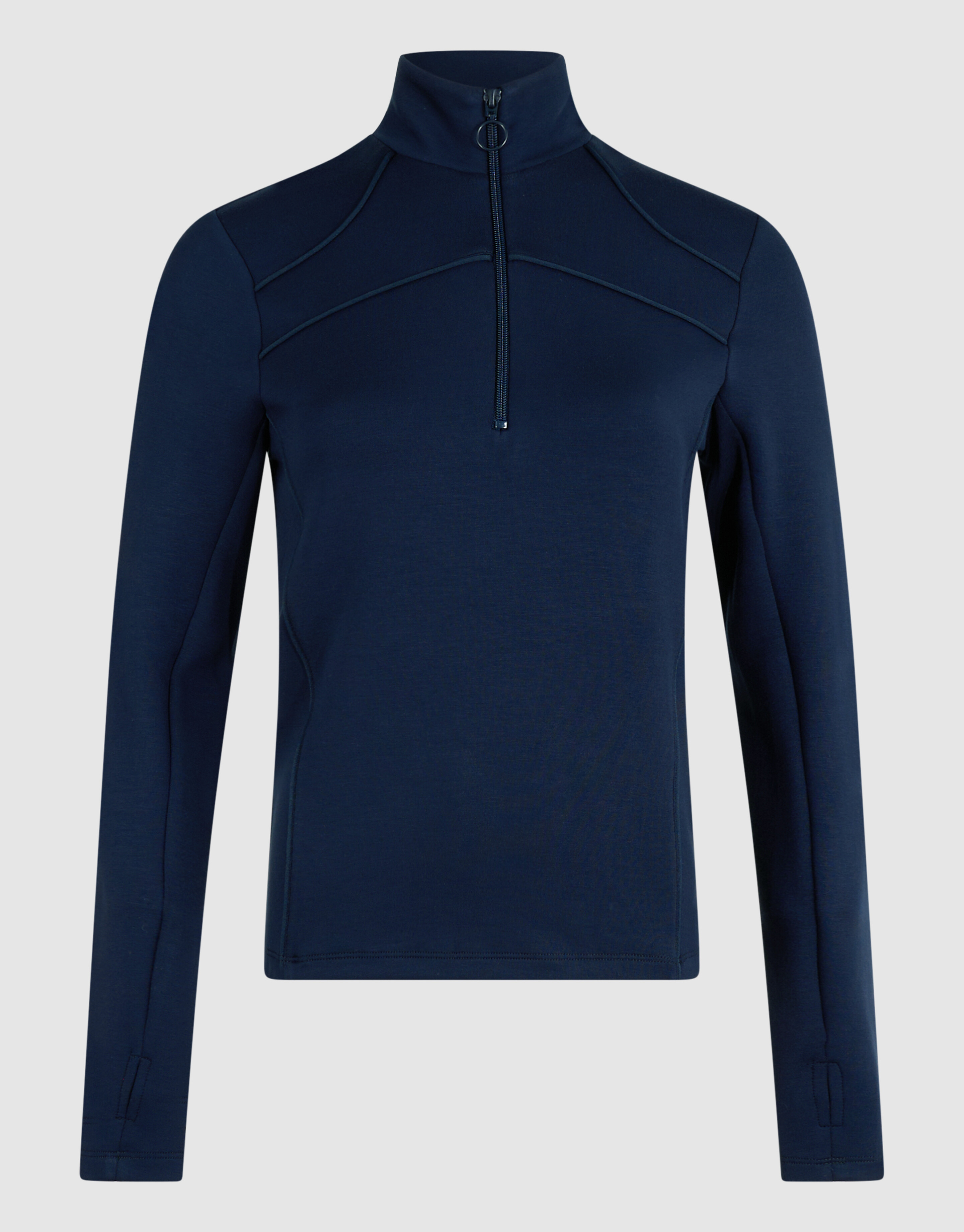 Zipper Longsleev Top Dunkelblau SHOEBY WOMEN