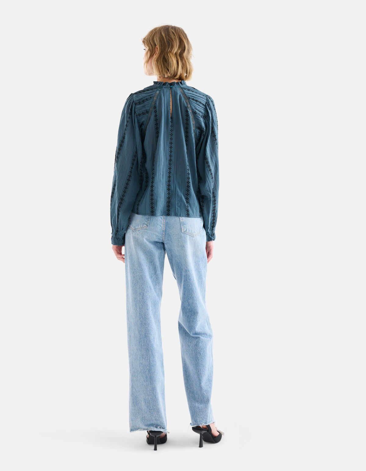 Spitzentop Blau SHOEBY WOMEN