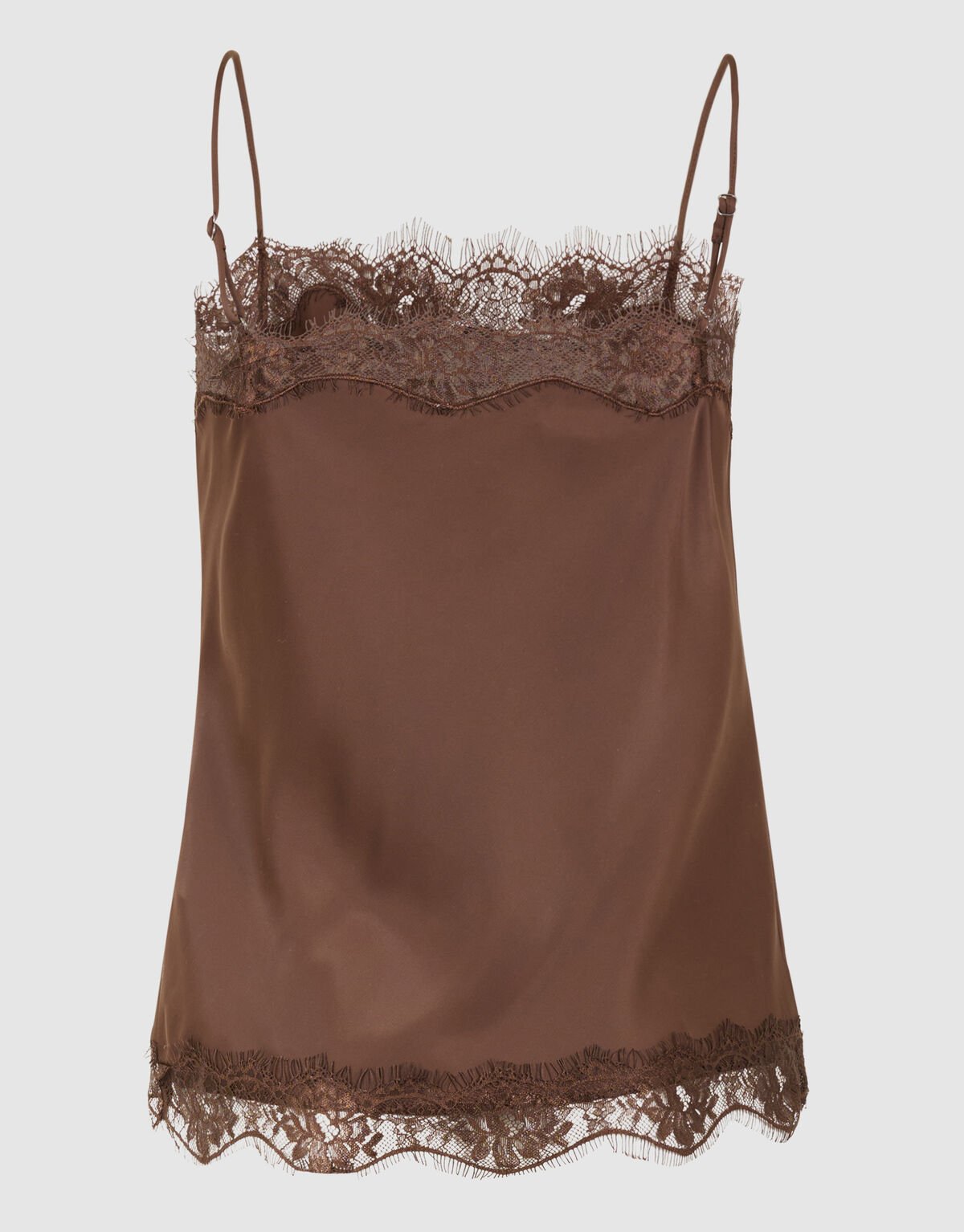 Satin-Top in Braun SHOEBY WOMEN