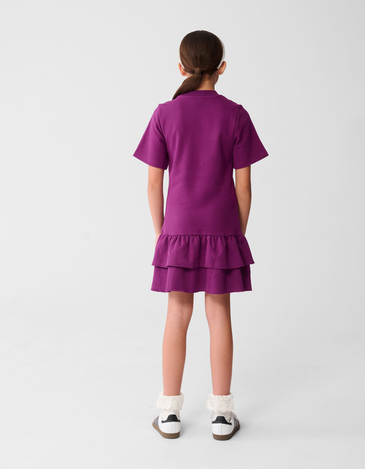 R&uuml;schen Mini Kleid Lila SHOEBY GIRLS
