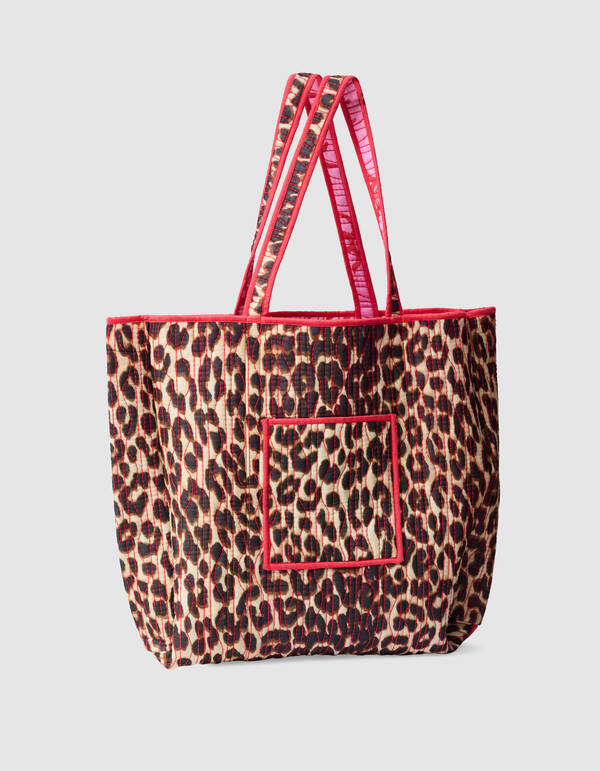 Der Reversible Printed Shopper Pink SHOEBY ACCESSOIRES