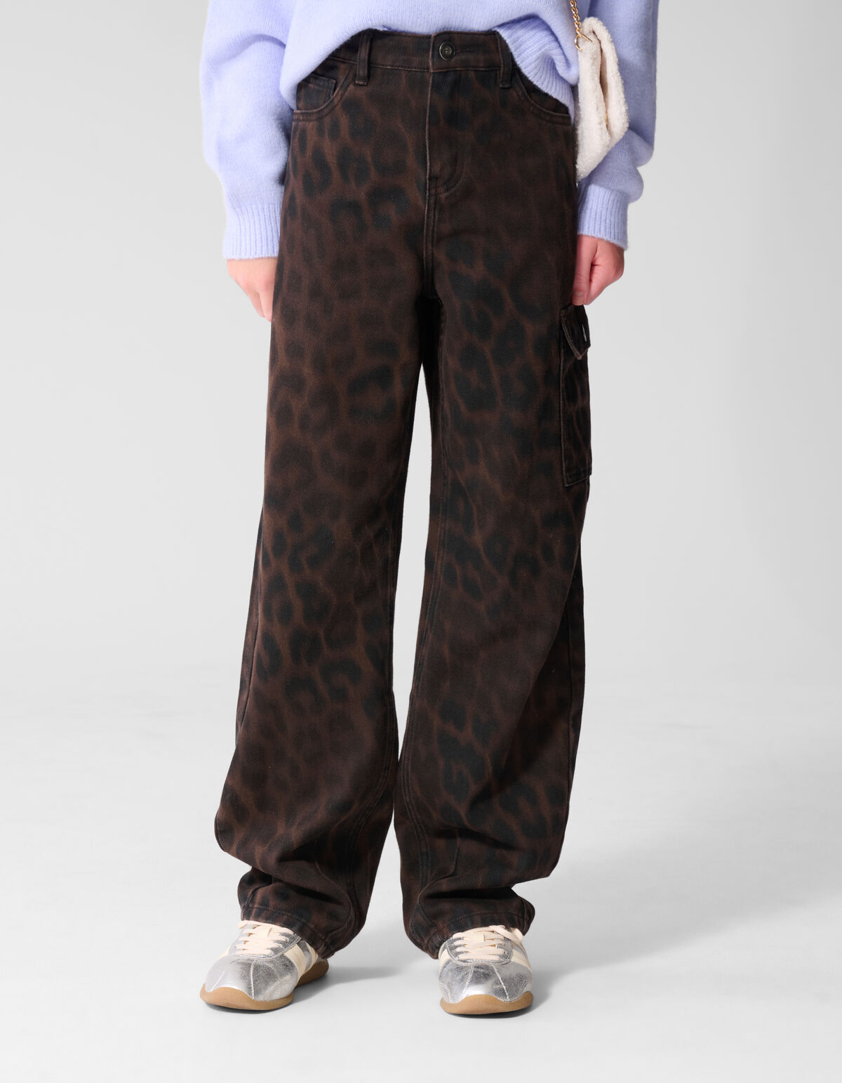 Braune Cargohose Leopardenmuster SHOEBY GIRLS