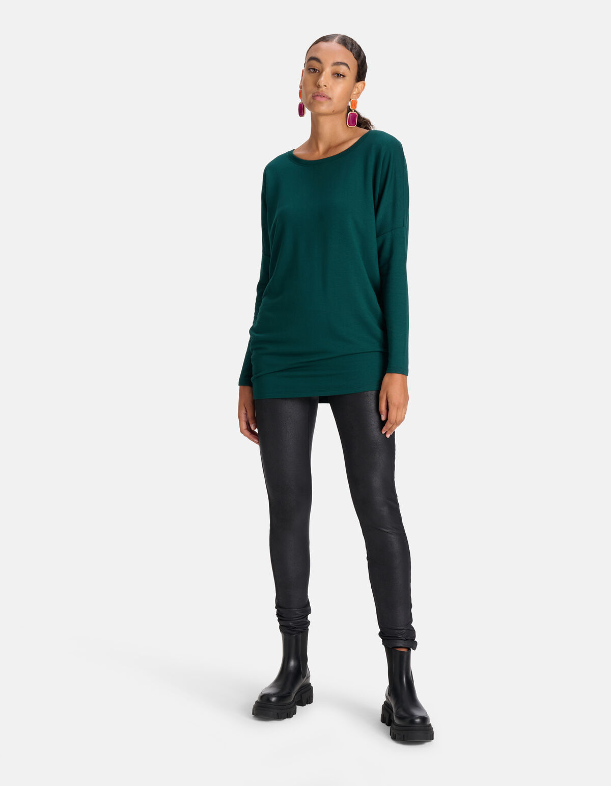 Basic Oberteil in Übergröße Dunkelgrün SHOEBY WOMEN
