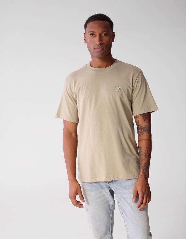 Einfarbiges T-Shirt Beige SHOEBY MEN