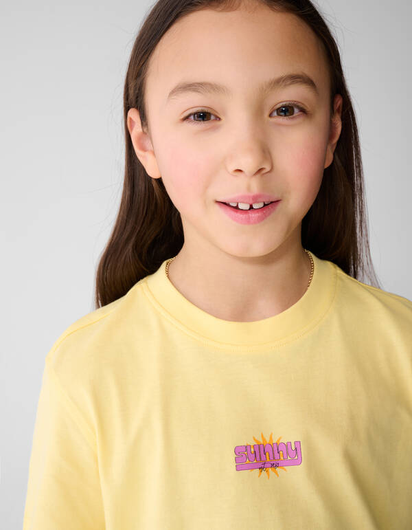 Sunny Artwork T-Shirt Gelb SHOEBY GIRLS