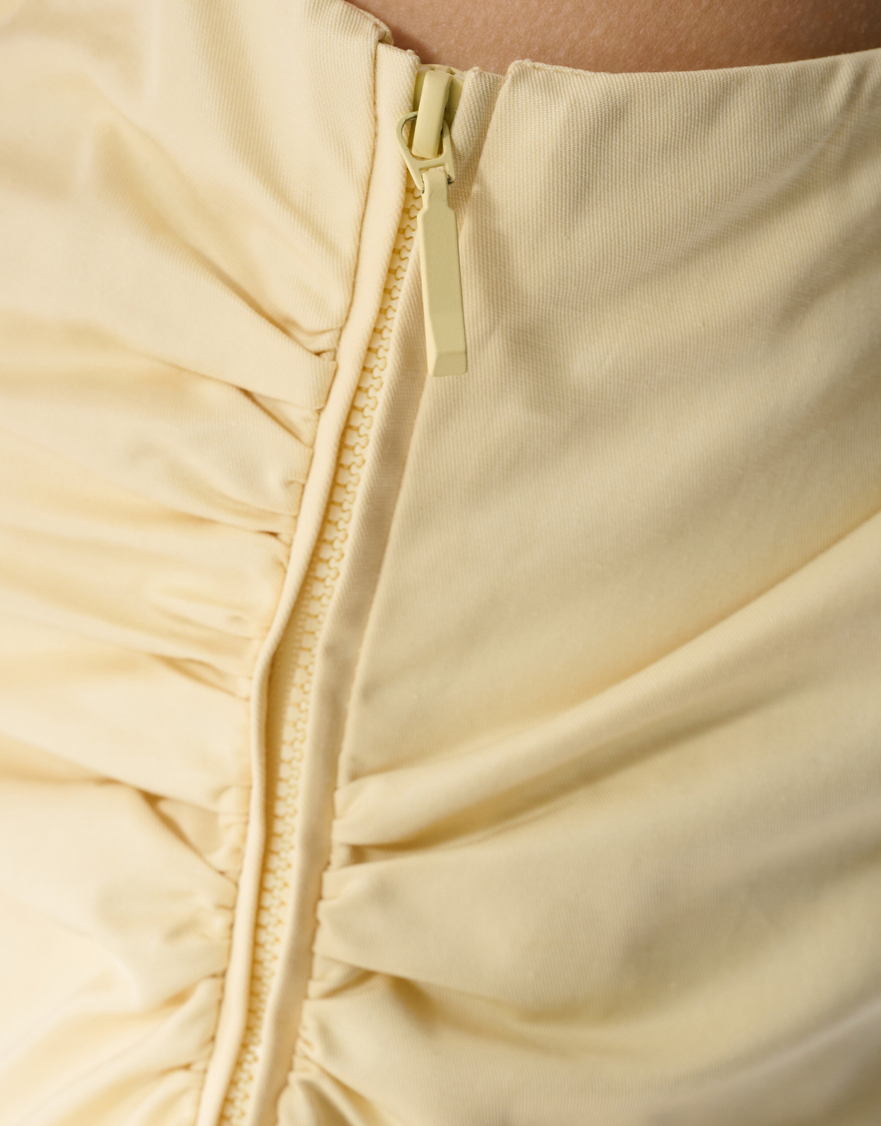 One Schulter R&uuml;schen Oberteil Hellgelb SHOEBY WOMEN