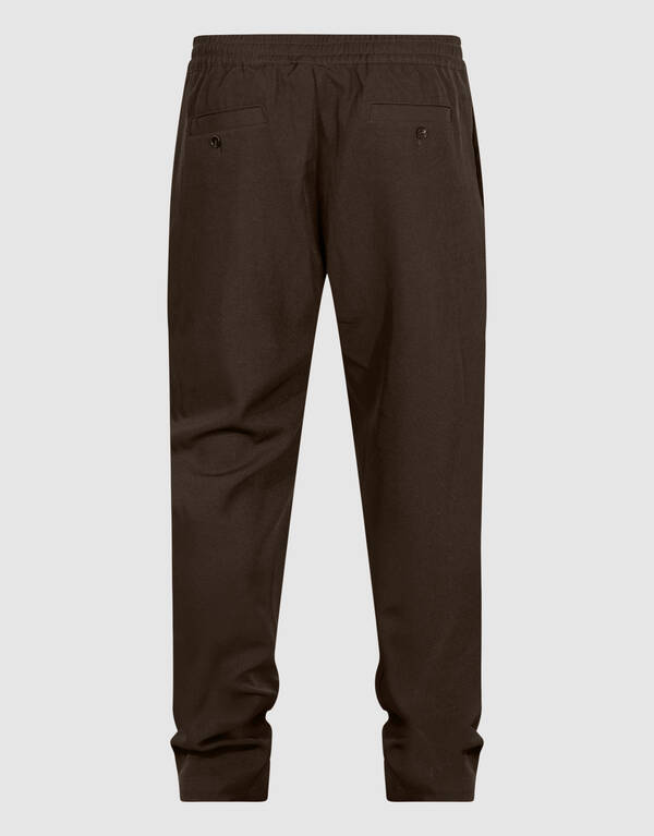 Twill Pintuck Hose Dunkelbraun SHOEBY MEN