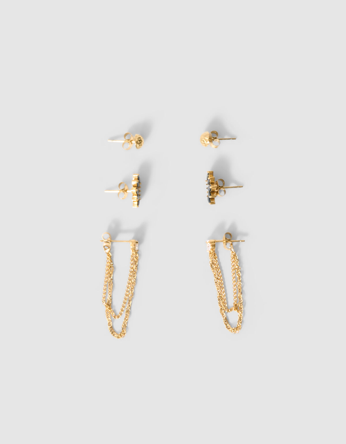 Stra&szlig;-Ohrring-Set Gold SHOEBY ACCESSOIRES