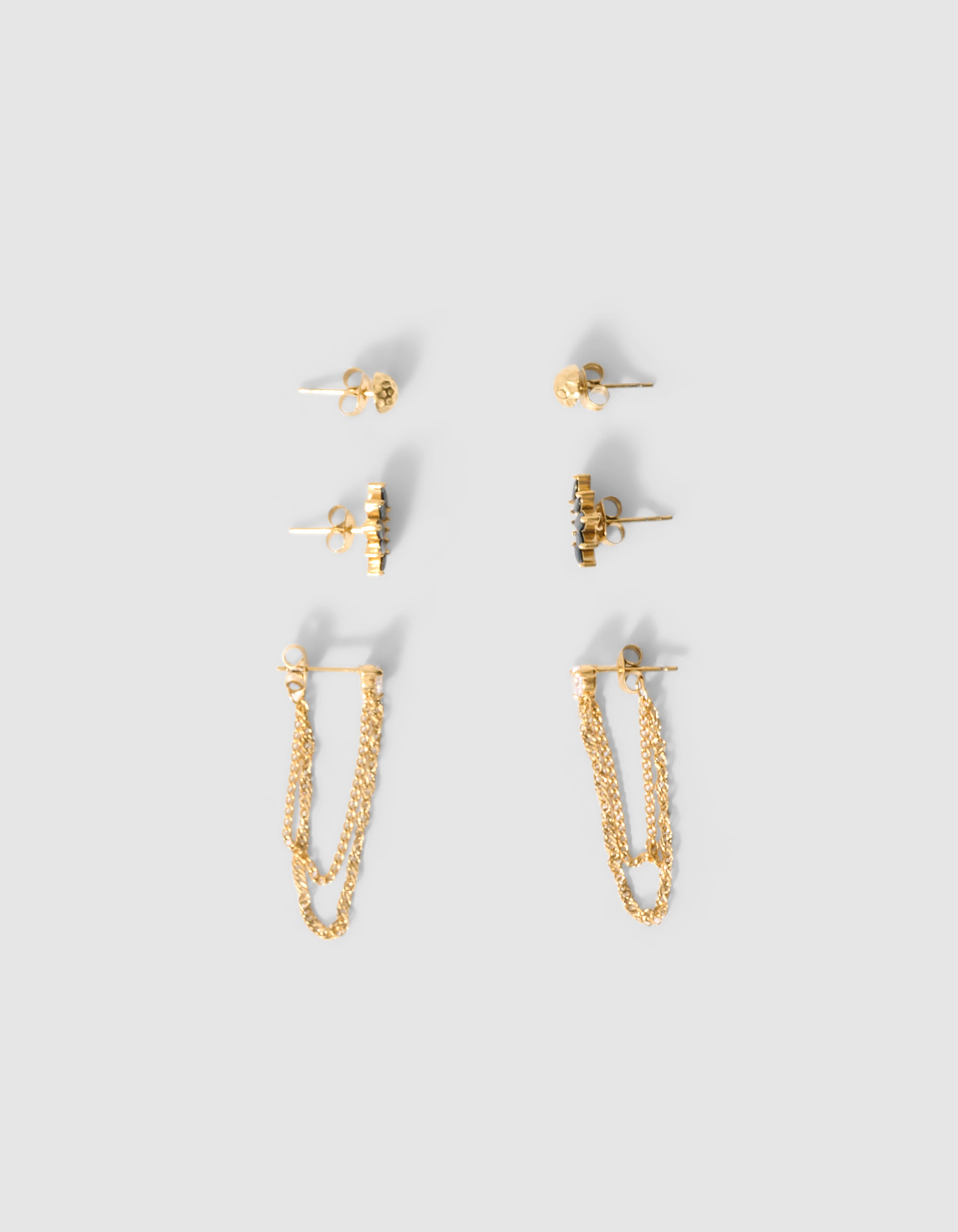 Stra&szlig;-Ohrring-Set Gold SHOEBY ACCESSOIRES