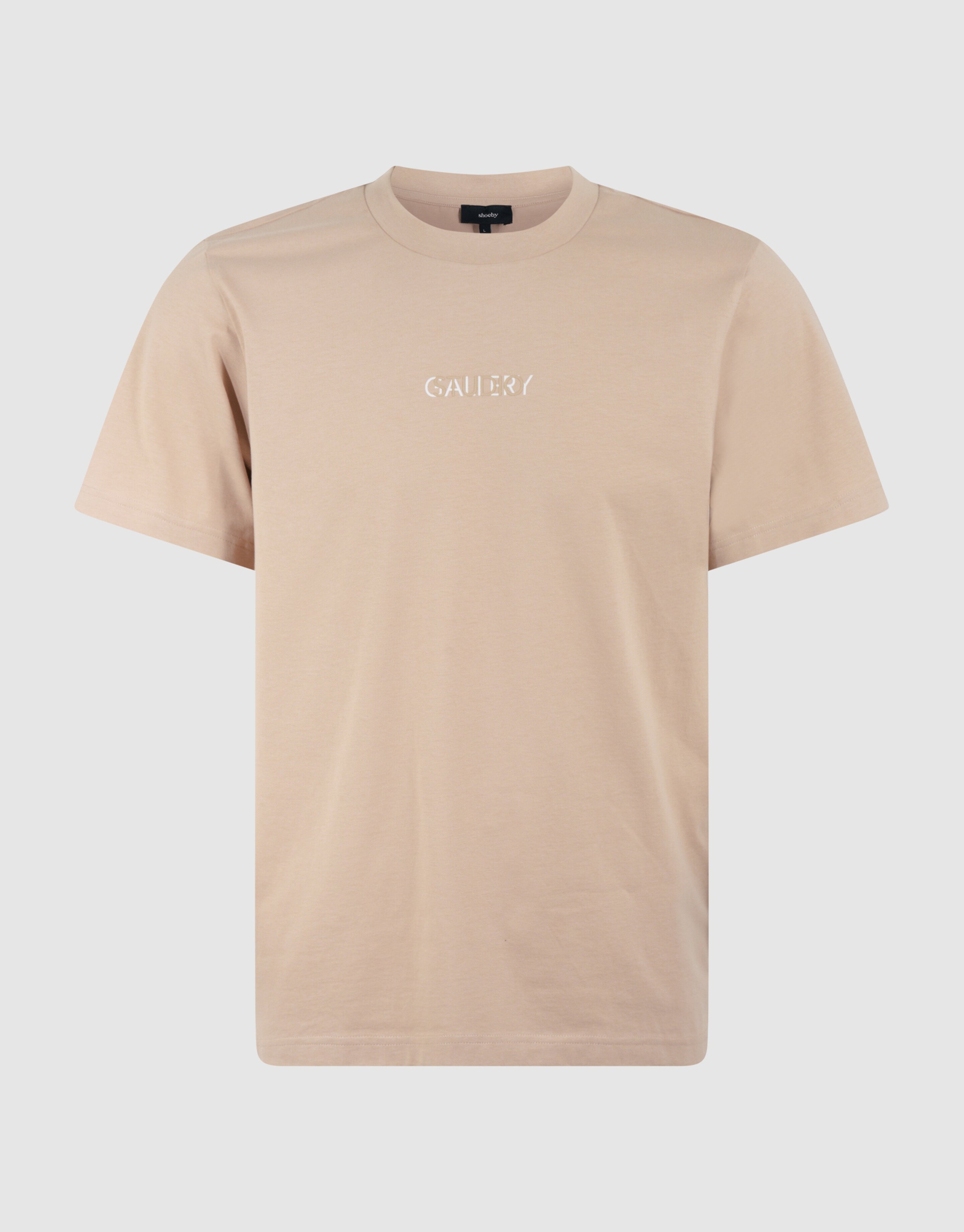Gemischter Text Kunstwerk T-shirt Sand SHOEBY MEN