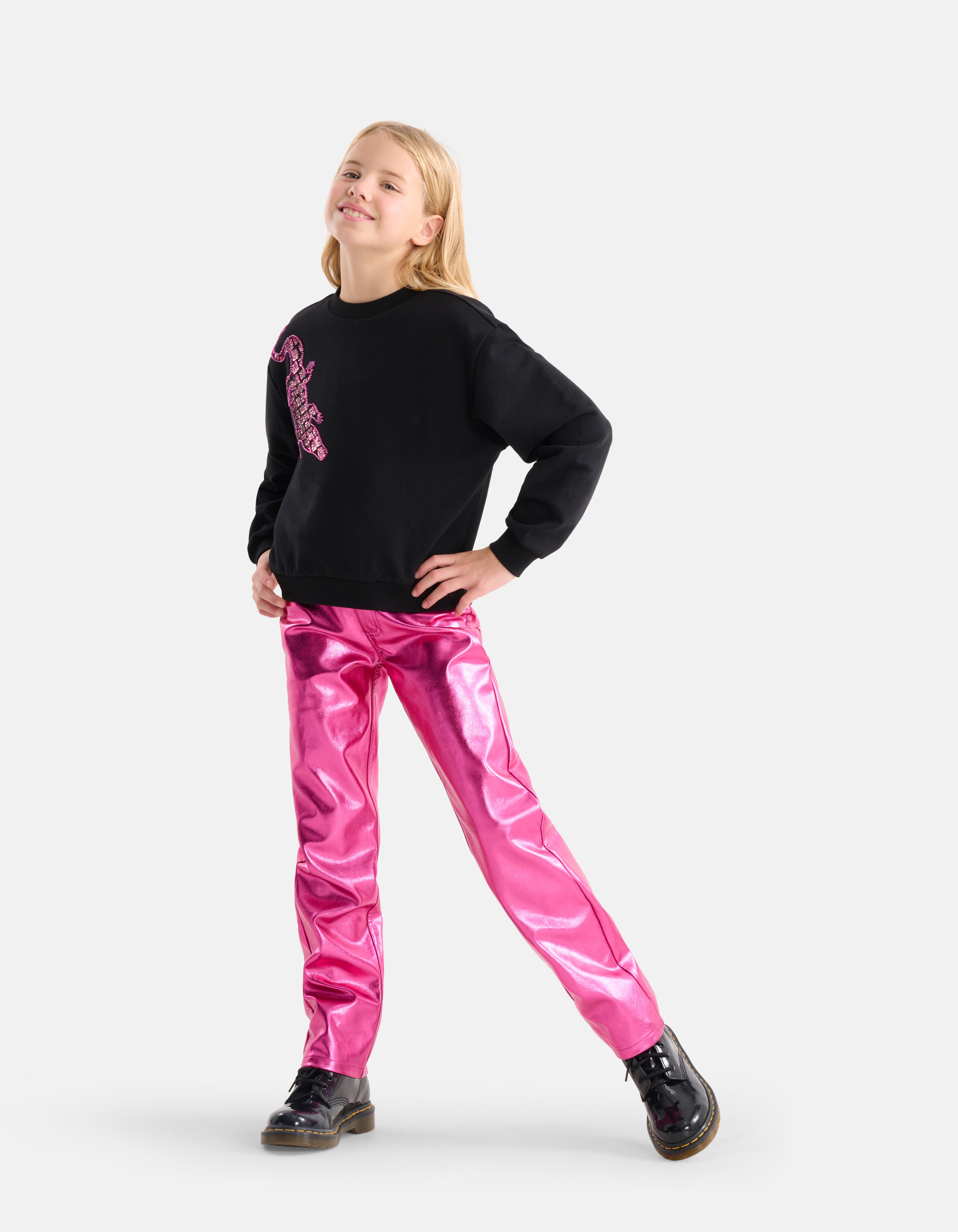 Metallisch beschichtete Hose Rosa von Nicolette SHOEBY GIRLS