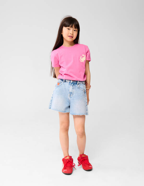 Beach Club Artwork T-shirt Rosa SHOEBY GIRLS