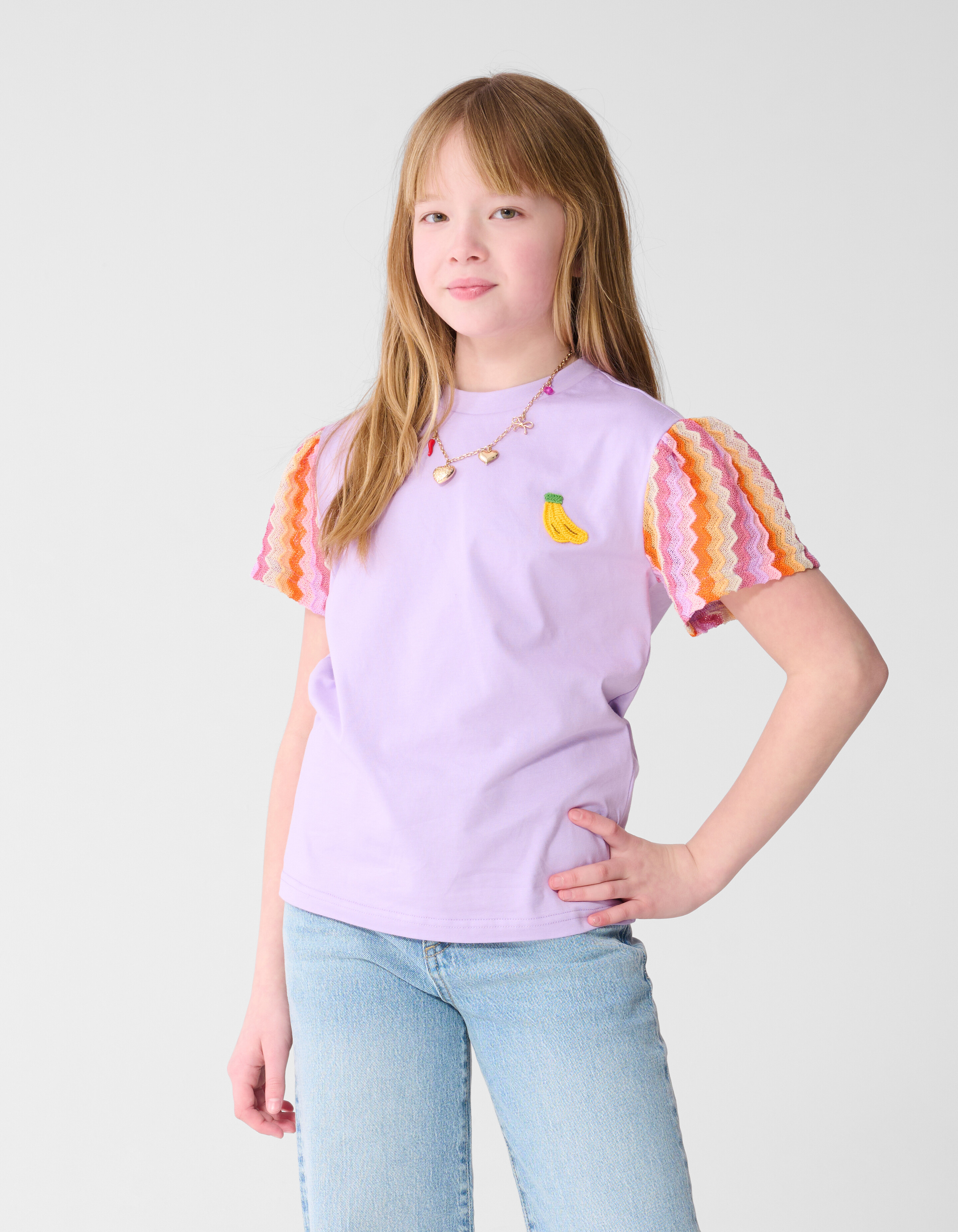 Bananen-T-Shirt Lila SHOEBY GIRLS