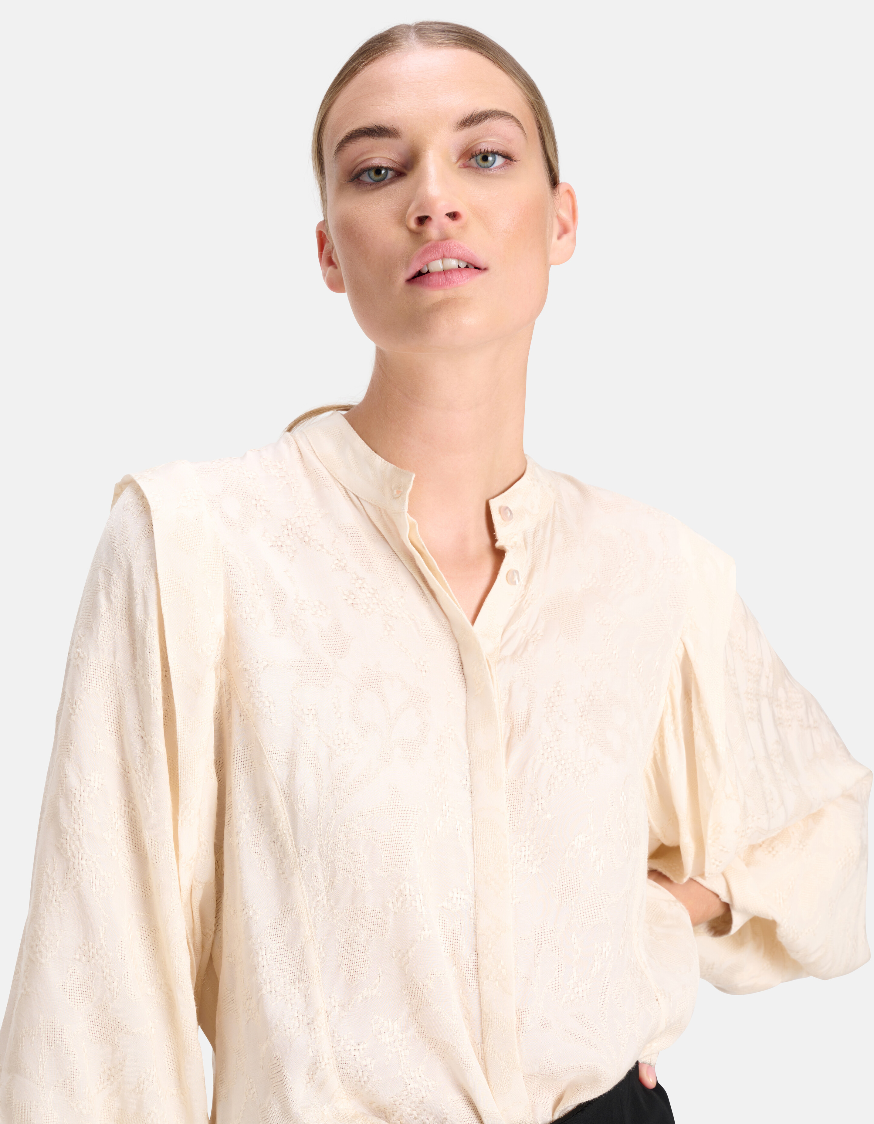 Jaqcuard Bluse Off White By Mieke SHOEBY WOMEN