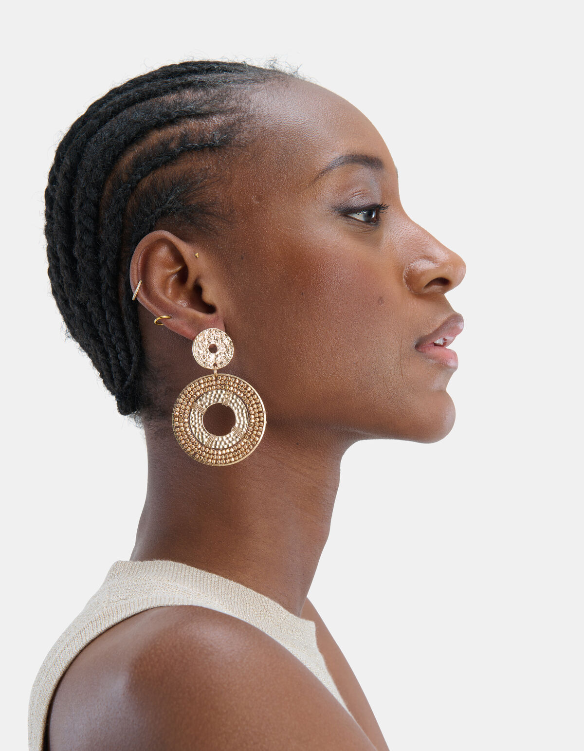 Runde goldene Ohrringe ACCESSOIRES SHOEBY