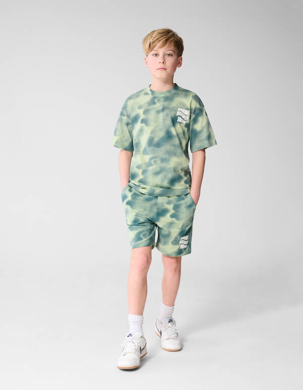 Bedrucktes entspanntes T-Shirt Gr&uuml;n SHOEBY BOYS