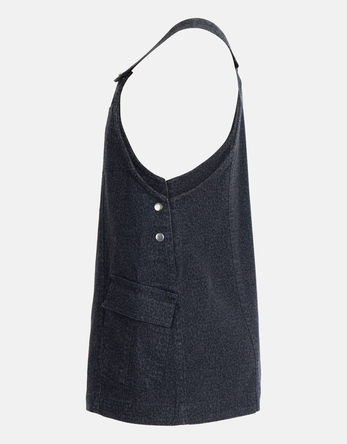 Leopardenmuster-Kleid Dunkelgrau SHOEBY GIRLS