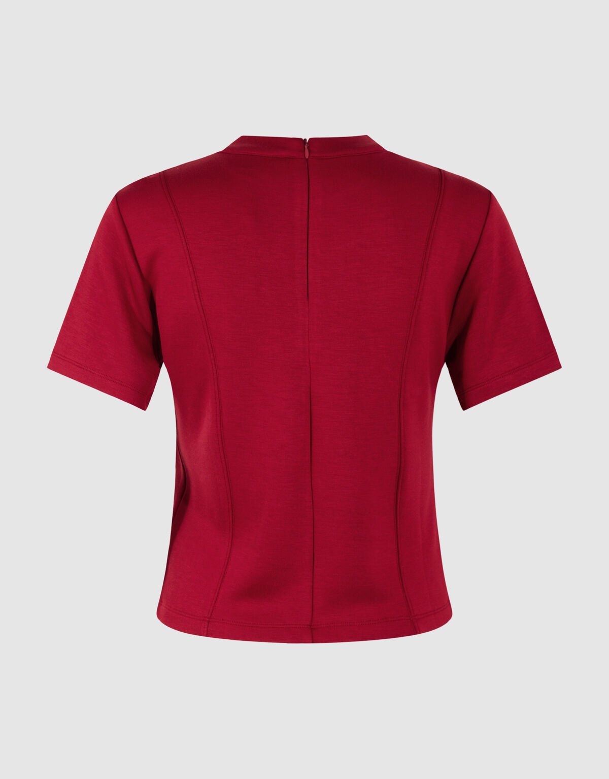 Tailliertes, kurzes T-Shirt Dunkelrot SHOEBY WOMEN