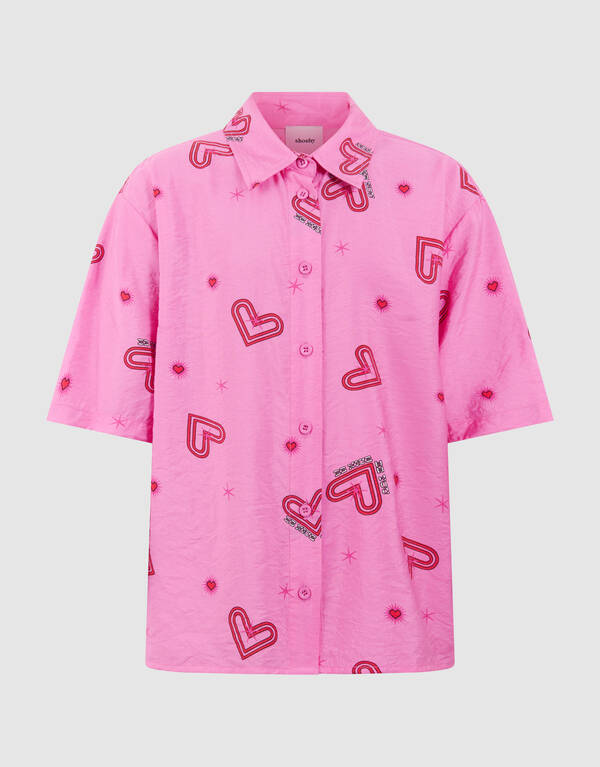 Herzstruktur Bluse Rosa SHOEBY GIRLS