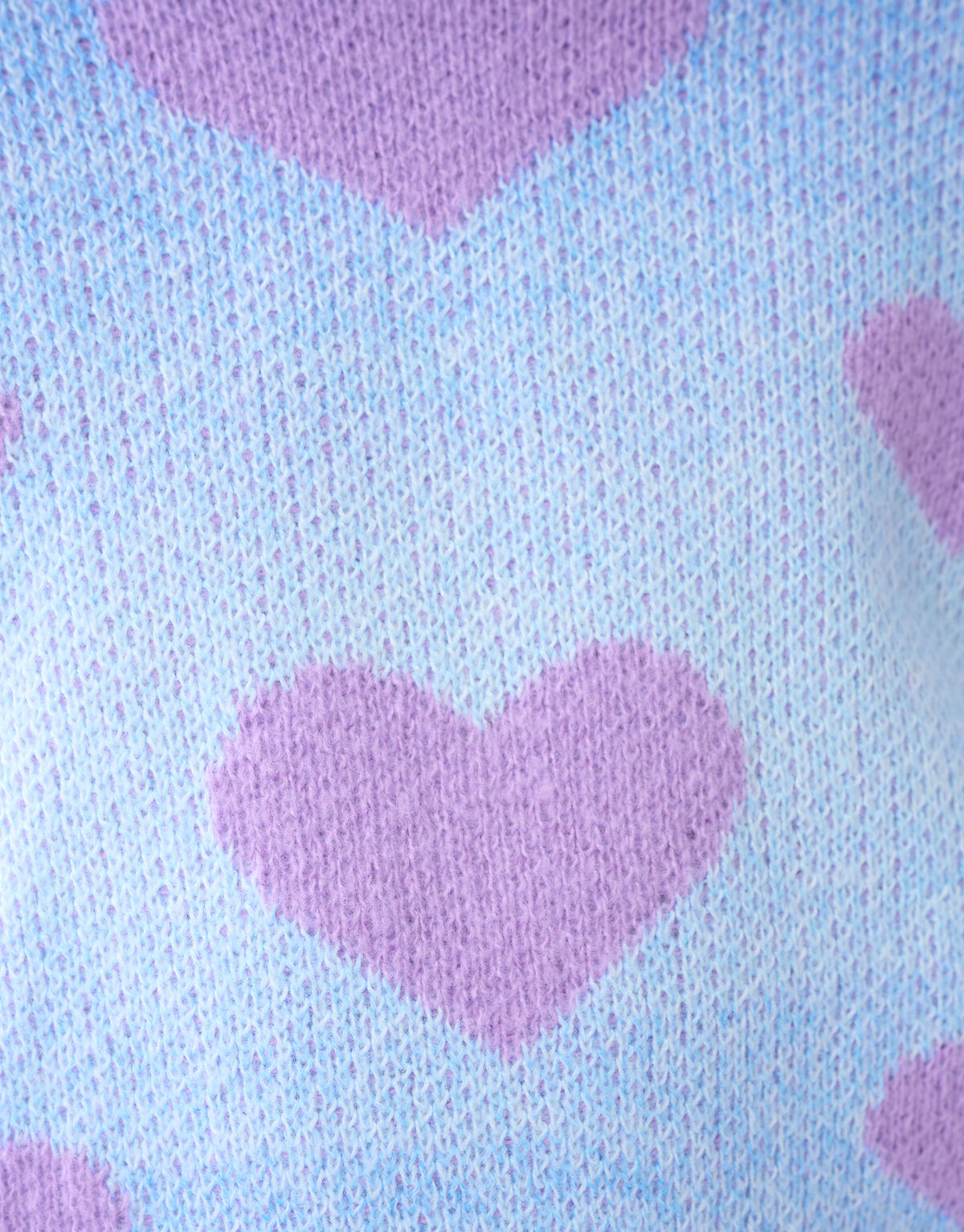 Herz bedruckter Degrade Pullover Blau SHOEBY GIRLS