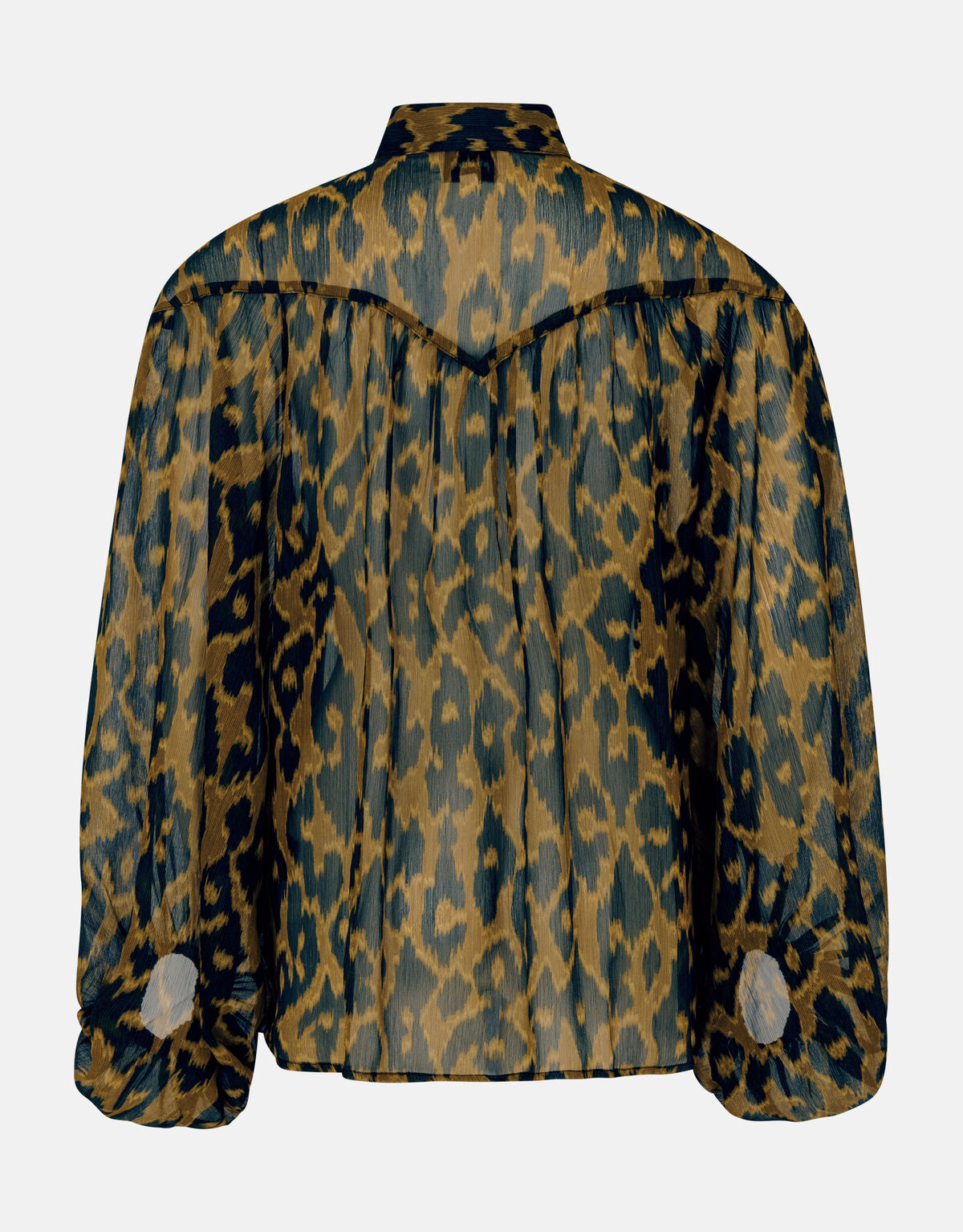 Bluse mit Leopardenmuster Dunkelgrün SHOEBY WOMEN