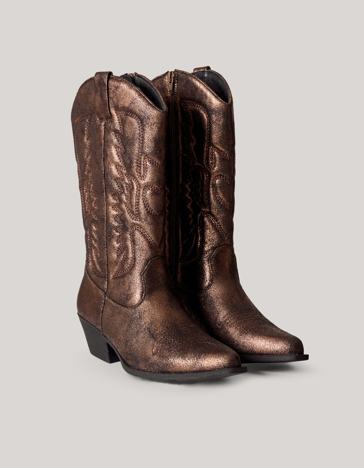 Metallische Cowboystiefel Braun SCHOENEN SHOEBY