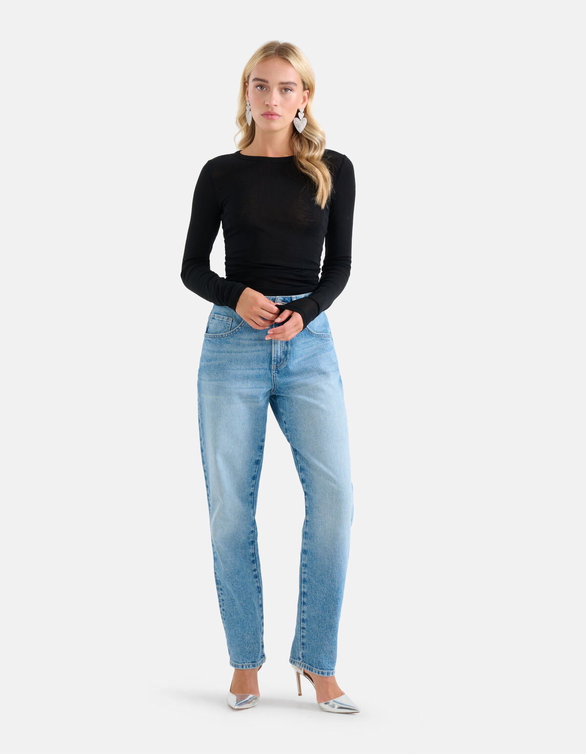 Langarm-T-Shirt Schwarz von Monica SHOEBY WOMEN