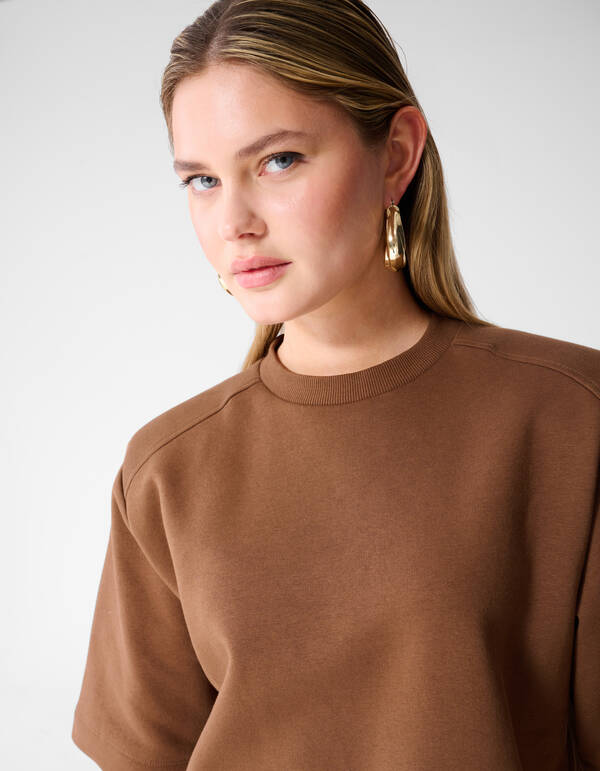 Oversized Sweatshirt T-Shirt Braun SHOEBY WOMEN