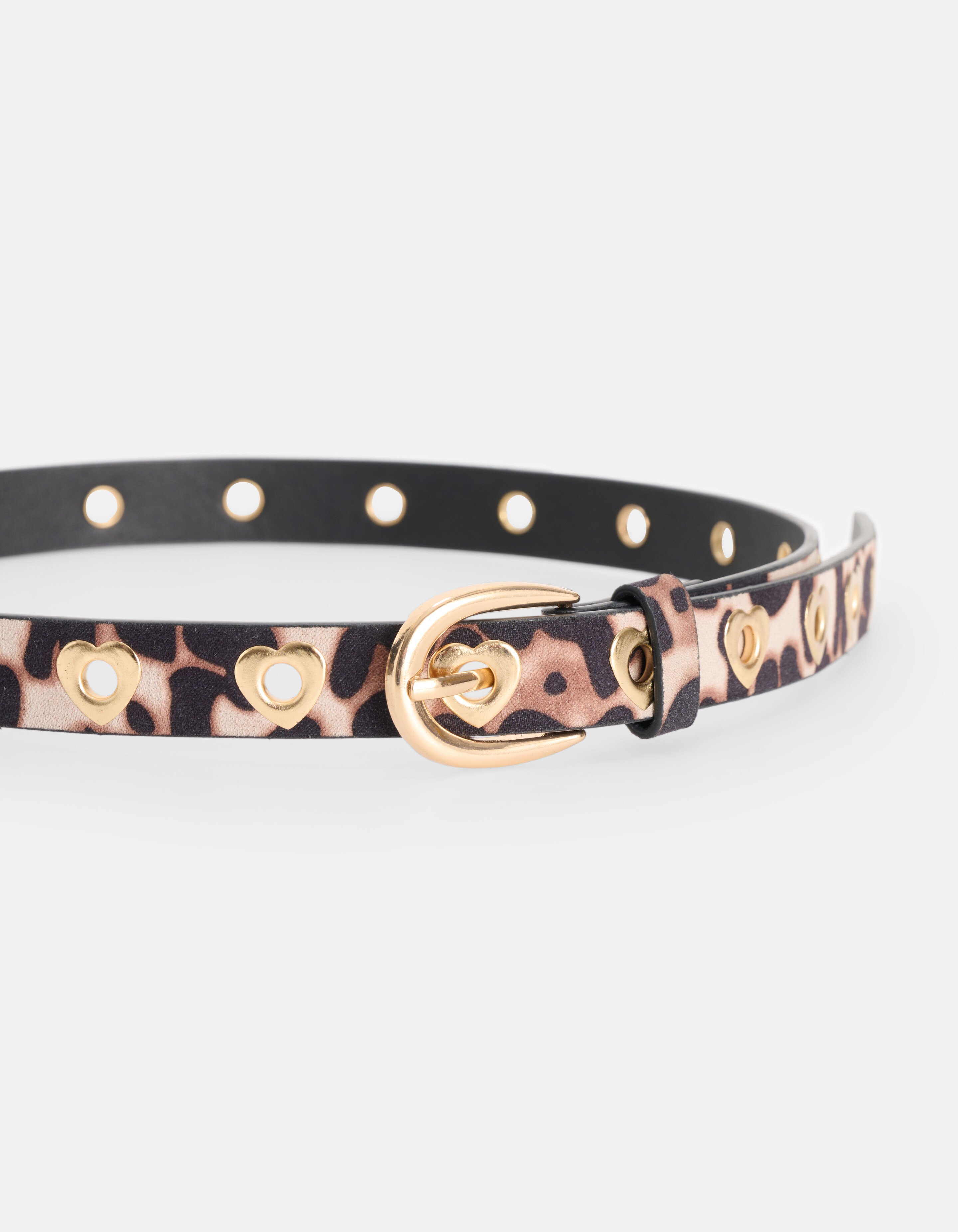 Leopard Heart Gürtel Hellbraun SHOEBY ACCESSOIRES