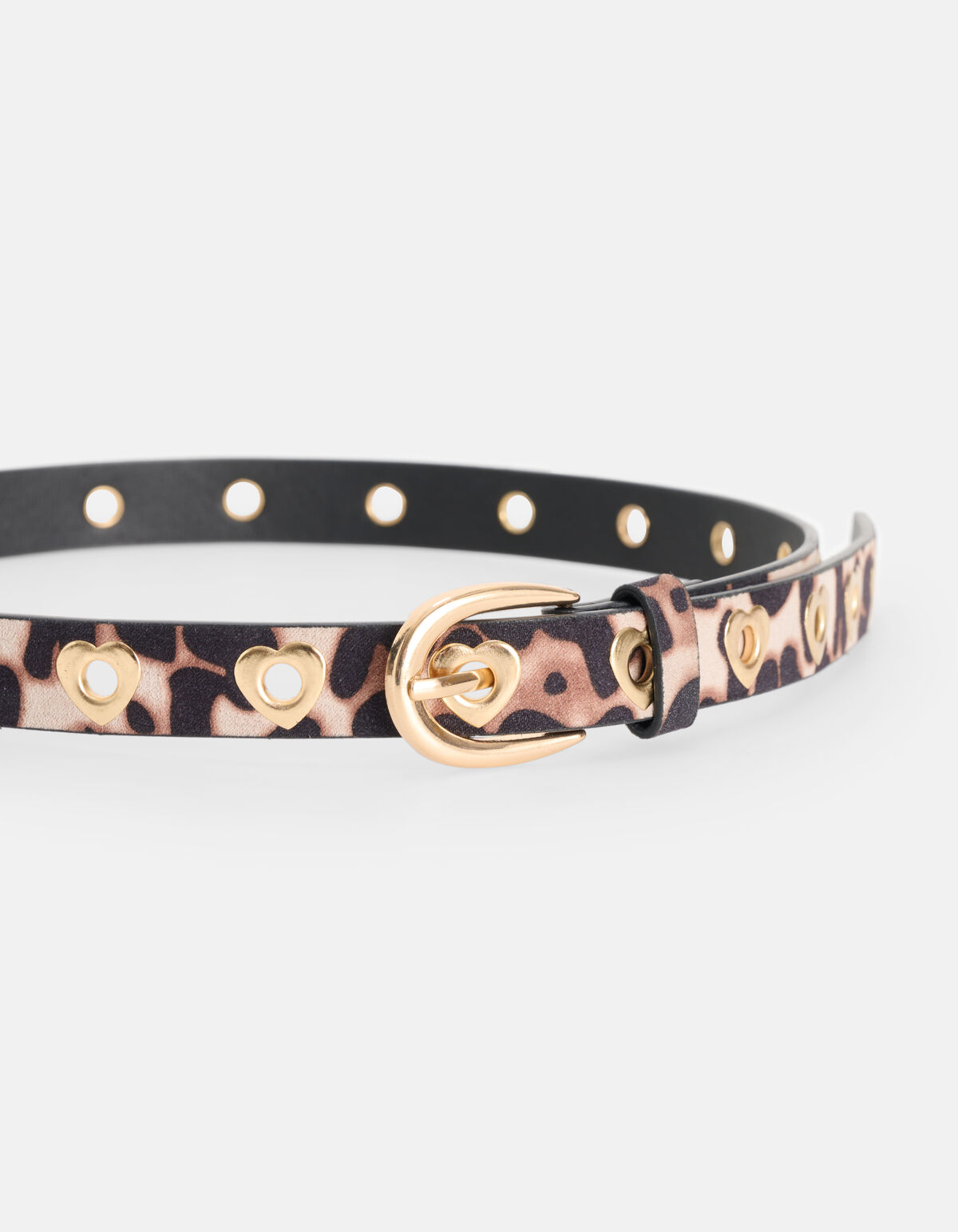 Leopard Heart Gürtel Hellbraun SHOEBY ACCESSOIRES