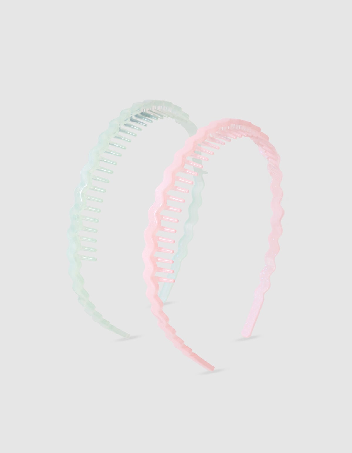 Gewelltes Haarband-Set Rosa/Blau SHOEBY ACCESSOIRES