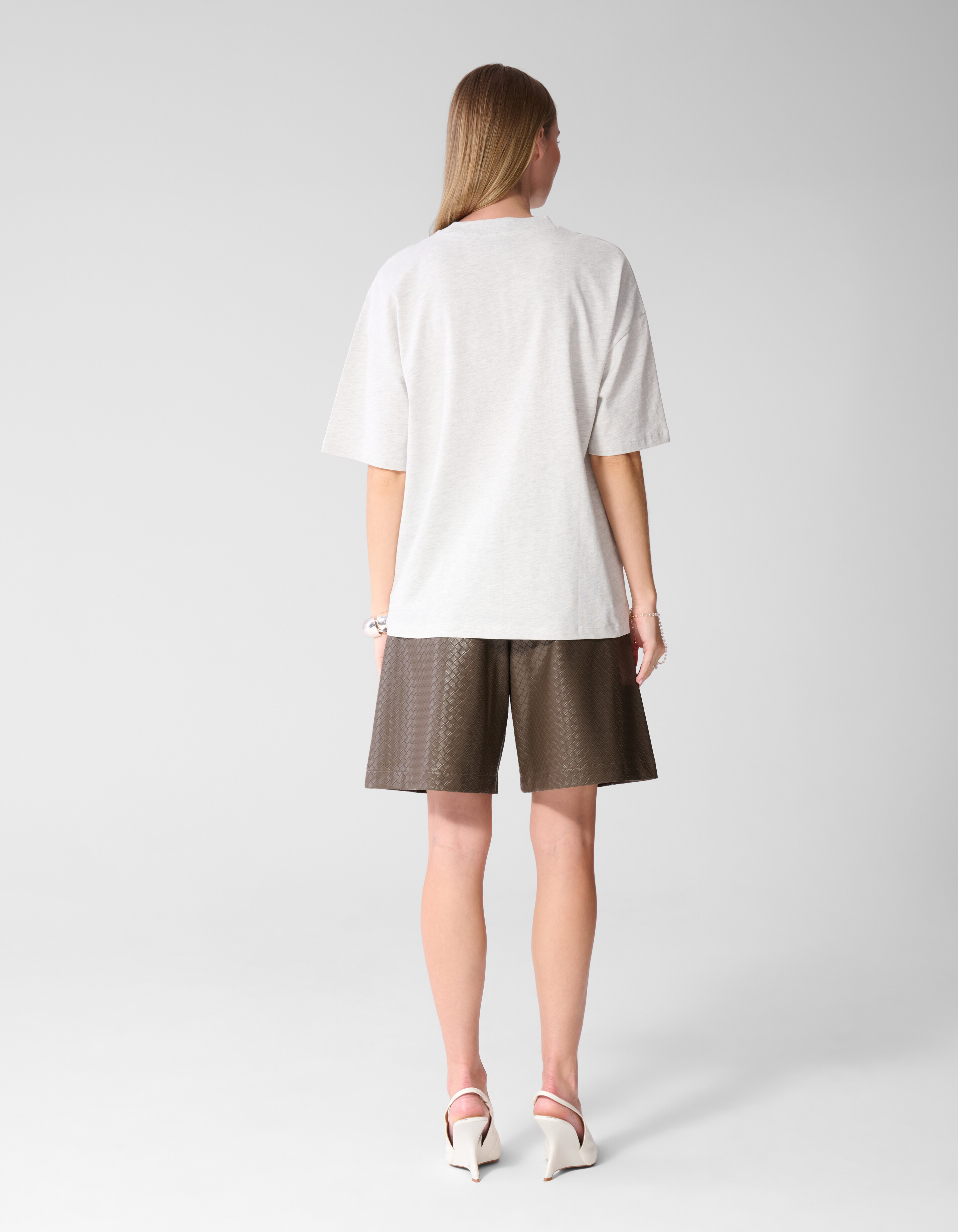 Oversized-T-Shirt mit Magazin-Motiv Hellgrau SHOEBY WOMEN