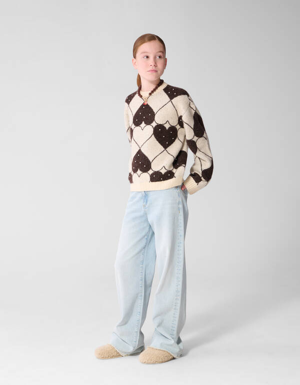 Strass Pullover Braun SHOEBY GIRLS