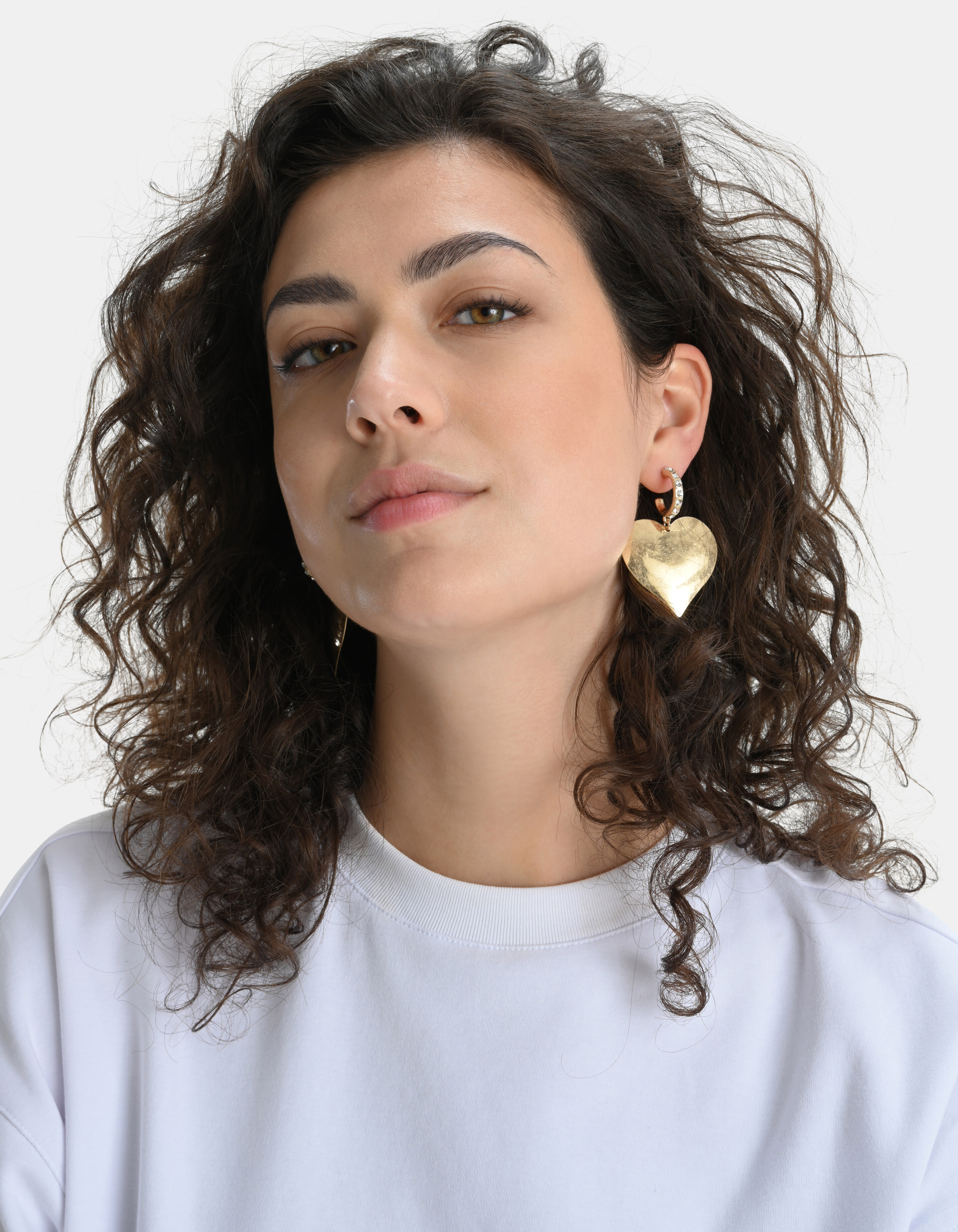 Große Herz-Ohrringe SHOEBY ACCESSOIRES