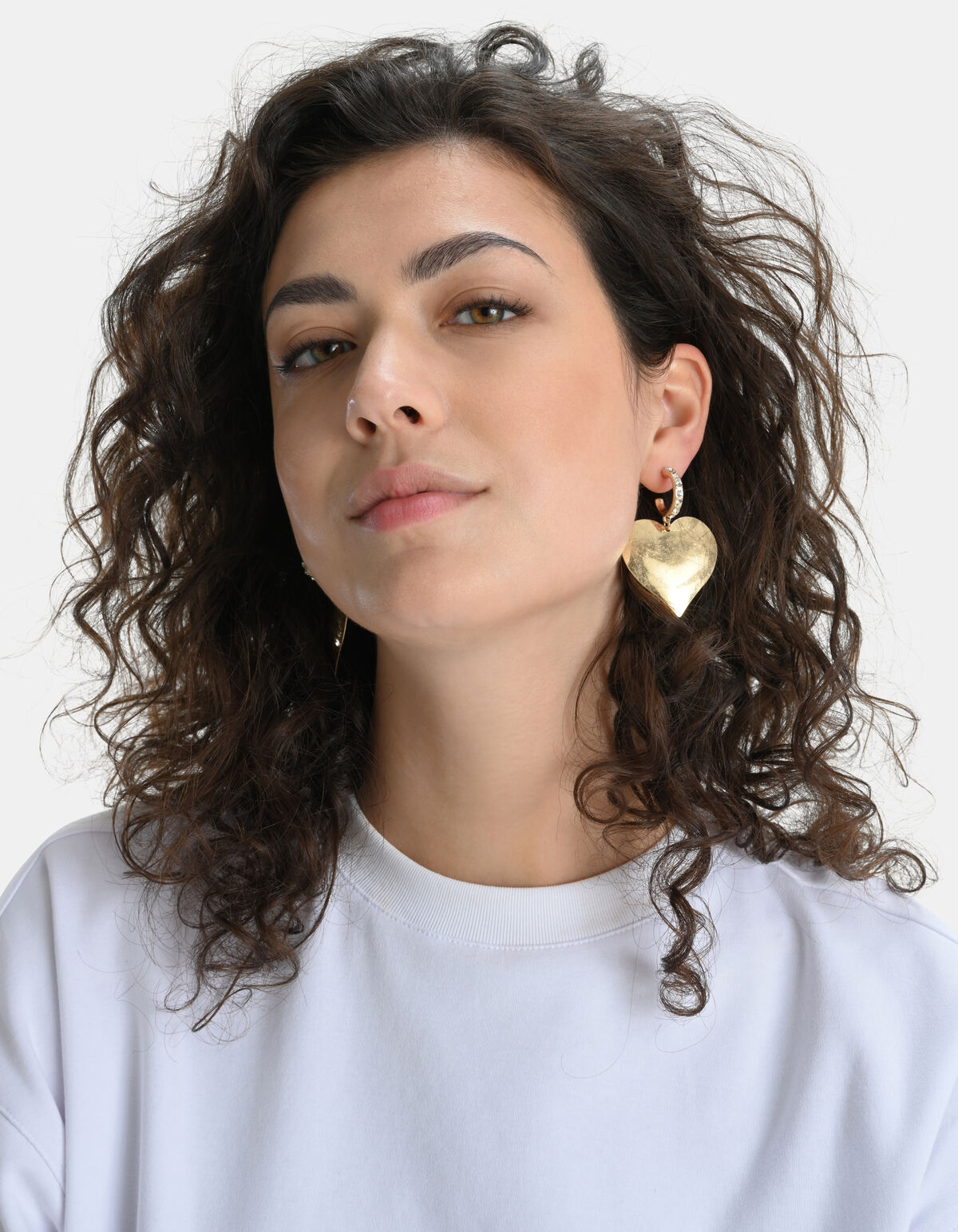 Große Herz-Ohrringe SHOEBY ACCESSOIRES